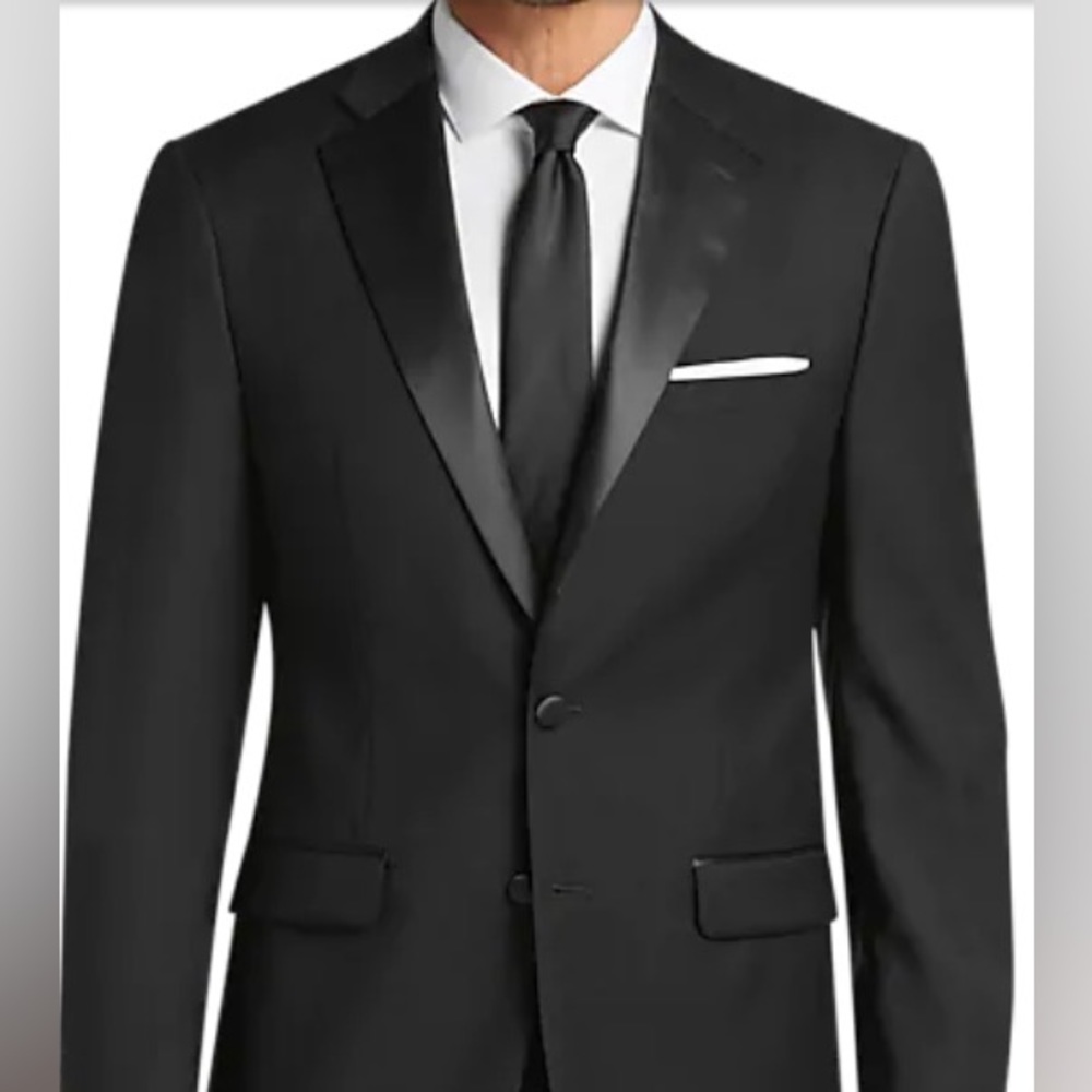NWT Calvin Klein Evening Tuxedo 40 Long coat with 34Wx32 flat front pants